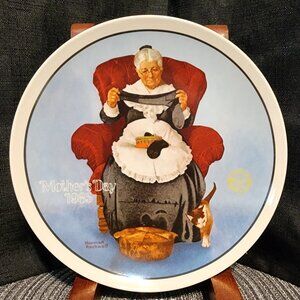 Mending Time - Norman Rockwell Collectors' Plate VTG - Super Low Number ###